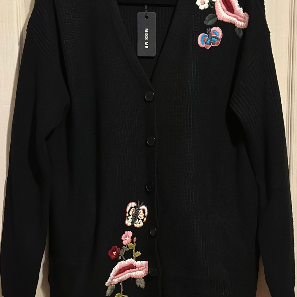 Miss Me Embroidered Cardigan - Picture 5 of 7